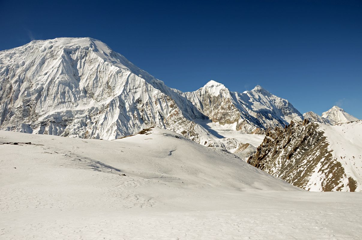 27 Tilicho Peak, Nilgiri, And Dhaulagiri From Tilicho Tal Lake Second Pass 5246m 